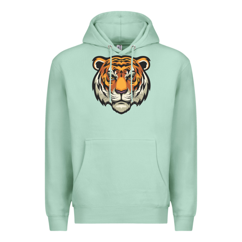 Tiger Vector Face Premium Hoodie by artisFamous | Teevron