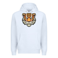 White tiger vector face Premium Hoodie - artisFamous