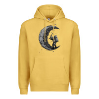 Antique Gold digging the moon Premium Hoodie - artisFamous