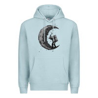Blue Mist digging the moon Premium Hoodie - artisFamous