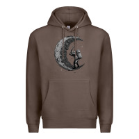 Coffee digging the moon Premium Hoodie - artisFamous