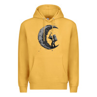 Mustard digging the moon Premium Hoodie - artisFamous