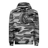 Slate Camo digging the moon Premium Hoodie - artisFamous