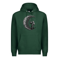 Sports Green digging the moon Premium Hoodie - artisFamous