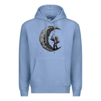Colony Blue digging the moon Premium Hoodie - artisFamous