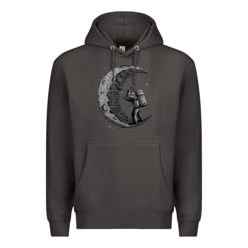 Digging The Moon Premium Hoodie by artisFamous | Teevron