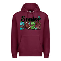 Burgundy football senior 2022 Premium Hoodie - BarkalooDesign