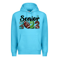 Ocean Blue football senior 2022 Premium Hoodie - BarkalooDesign
