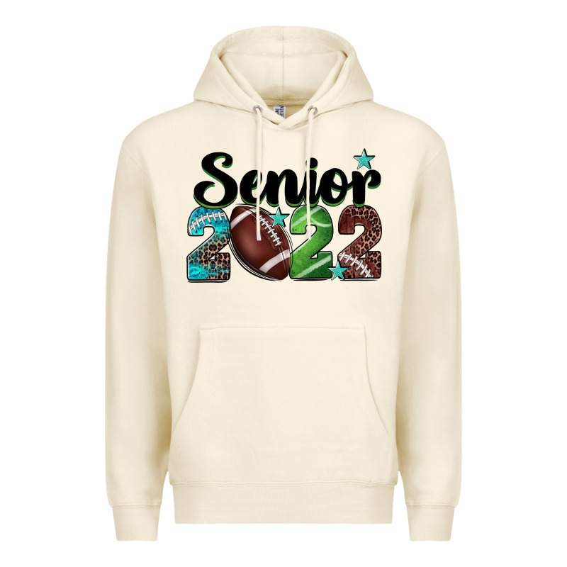 Football Senior 2022 Premium Hoodie by BarkalooDesign | Teevron