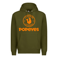 Army Green Resto Popeyes Art Premium Hoodie - artisFamous