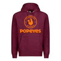 Burgundy Resto Popeyes Art Premium Hoodie - artisFamous