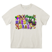 Cream happy mardi gras Heavy Core Tee - FaDigitalArtStudio