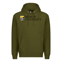 Army Green Depauw College Premium Hoodie - artisFamous