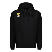 Black Depauw College Premium Hoodie - artisFamous