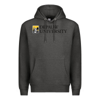 Charcoal Heather Depauw College Premium Hoodie - artisFamous