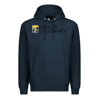 Navy Depauw College Premium Hoodie - artisFamous
