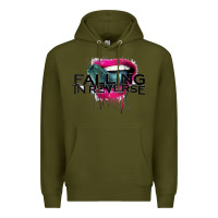 Army Green falling in reverse ban drock Premium Hoodie - artisFamous
