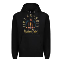 Black jimi hendrix Premium Hoodie - artisFamous