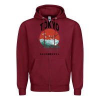 Burgundy Tokyo Zipper Hoodie - Bettercallsaul