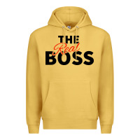 Antique Gold the real boss matching couple Premium Hoodie - artisFamous