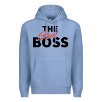 Colony Blue the real boss matching couple Premium Hoodie - artisFamous