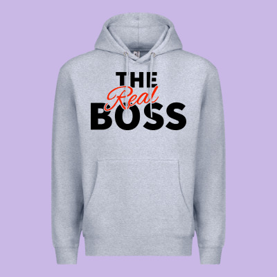 The Real Boss Matching Couple Premium Hoodie Designed By Artisfamous