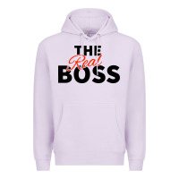 Lilac the real boss matching couple Premium Hoodie - artisFamous