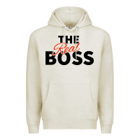 Oatmeal Heather the real boss matching couple Premium Hoodie - artisFamous
