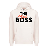 Pale Pink the real boss matching couple Premium Hoodie - artisFamous