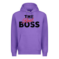 Purple the real boss matching couple Premium Hoodie - artisFamous