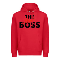 Red the real boss matching couple Premium Hoodie - artisFamous