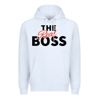 White the real boss matching couple Premium Hoodie - artisFamous