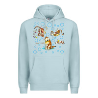 Blue Mist calvin and hobbes Premium Hoodie - artisFamous