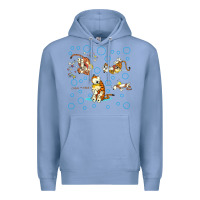 Colony Blue calvin and hobbes Premium Hoodie - artisFamous