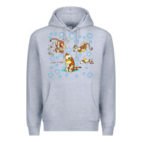 Heather Grey calvin and hobbes Premium Hoodie - artisFamous