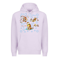 Lilac calvin and hobbes Premium Hoodie - artisFamous