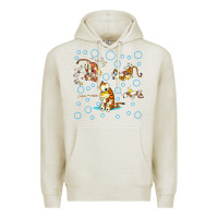 Oatmeal Heather calvin and hobbes Premium Hoodie - artisFamous