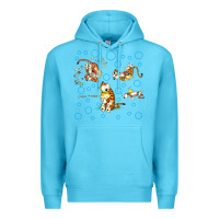Ocean Blue calvin and hobbes Premium Hoodie - artisFamous