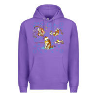 Purple calvin and hobbes Premium Hoodie - artisFamous