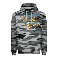 Slate Camo calvin and hobbes Premium Hoodie - artisFamous
