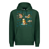 Sports Green calvin and hobbes Premium Hoodie - artisFamous