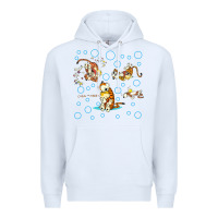 White calvin and hobbes Premium Hoodie - artisFamous