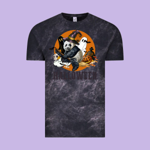 Hallowen Panda Vintage Tee Designed By Lillyallendesigns