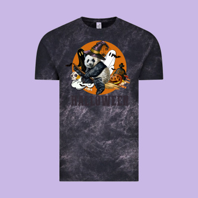 Hallowen Panda Vintage Tee Designed By Lillyallendesigns