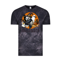 Cloud Black hallowen panda Vintage Tee - LillyAllenDesigns