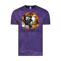 Cloud Purple hallowen panda Vintage Tee - LillyAllenDesigns