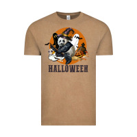 Vintage Coffee hallowen panda Vintage Tee - LillyAllenDesigns