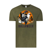 Vintage Olive hallowen panda Vintage Tee - LillyAllenDesigns