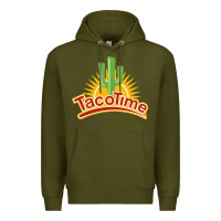Army Green Resto Tacotime Premium Hoodie - artisFamous