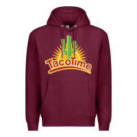 Burgundy Resto Tacotime Premium Hoodie - artisFamous